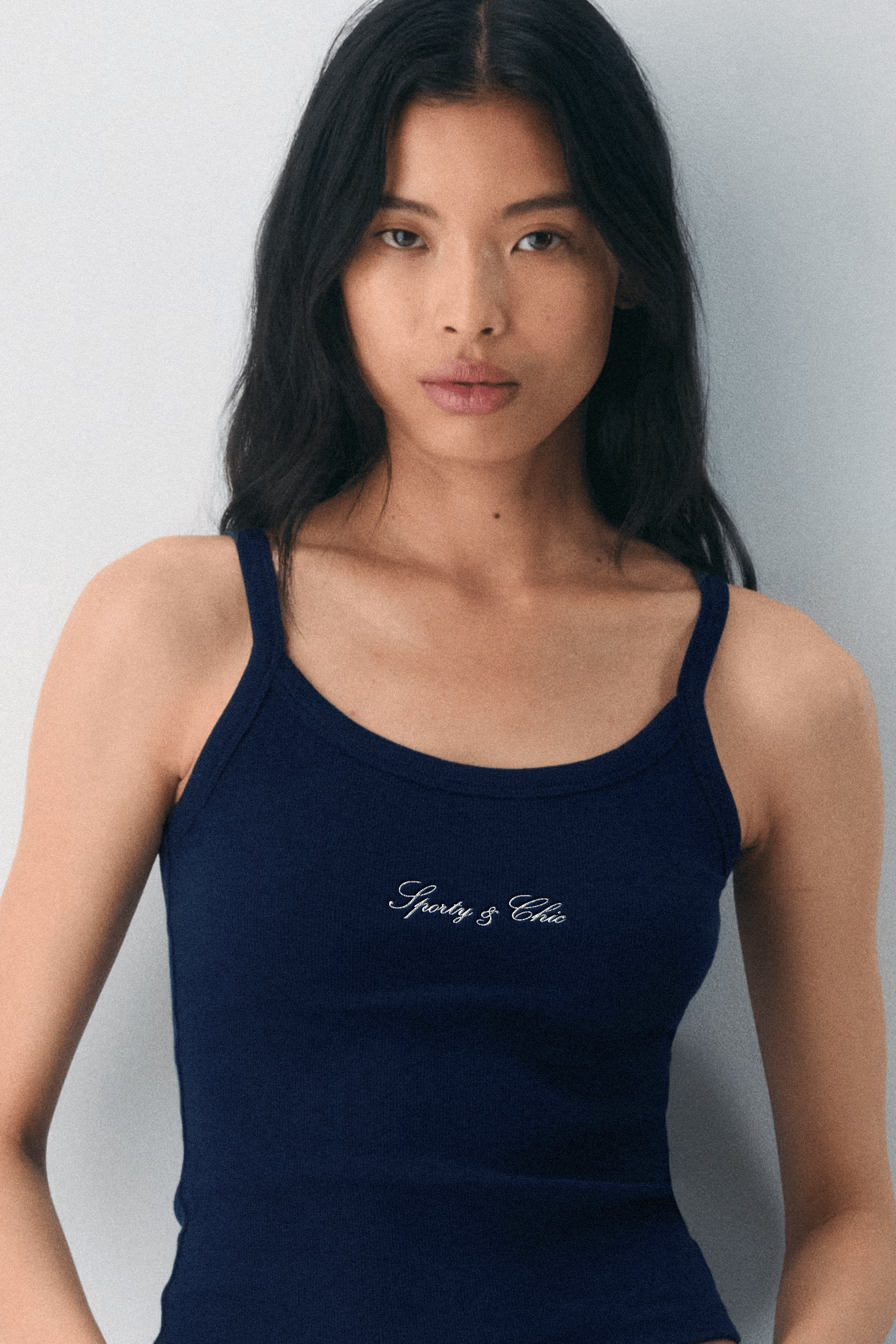 S&C La Vita Lenta Strap Tank - Navy