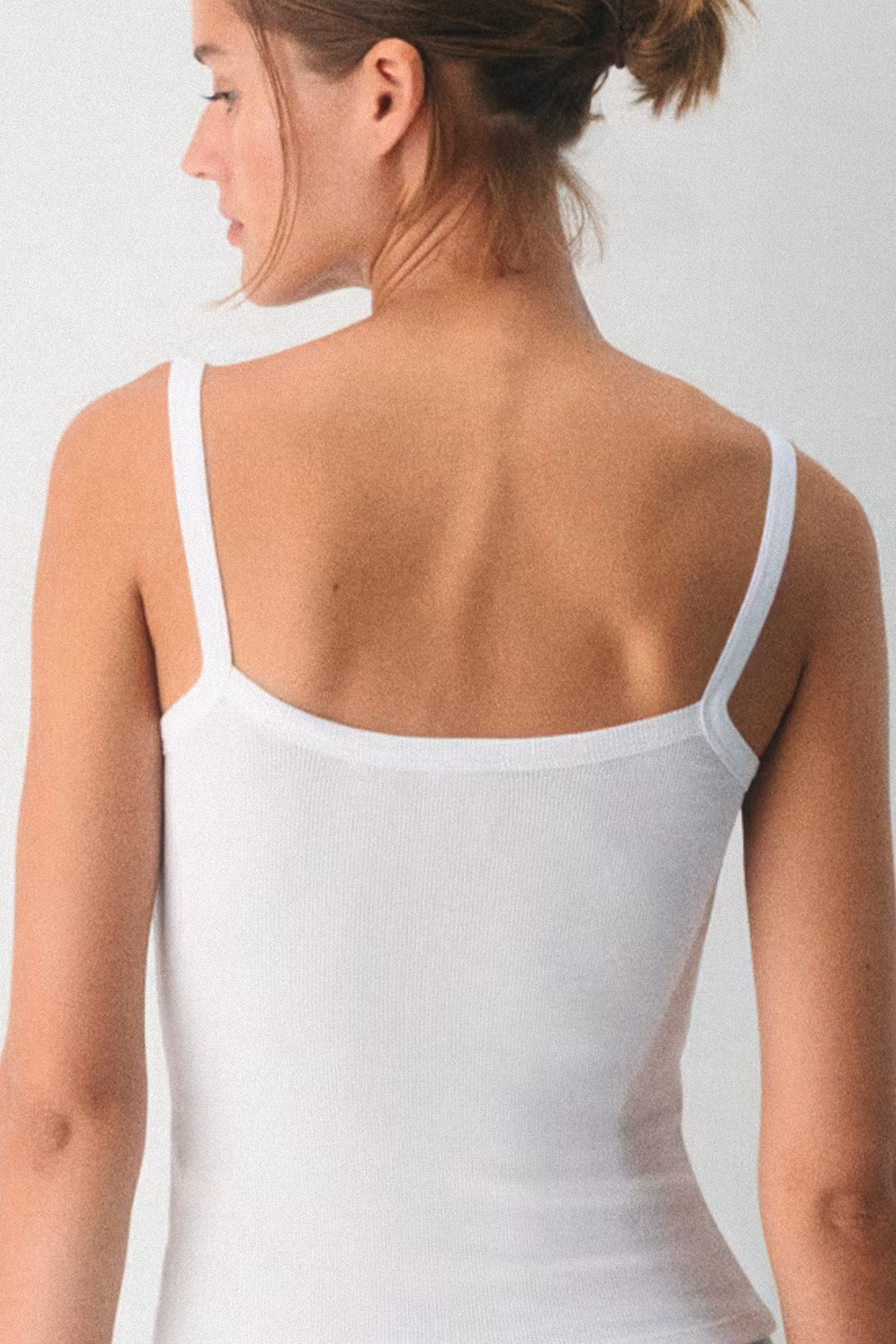 S&C La Vita Lenta Strap Tank - White
