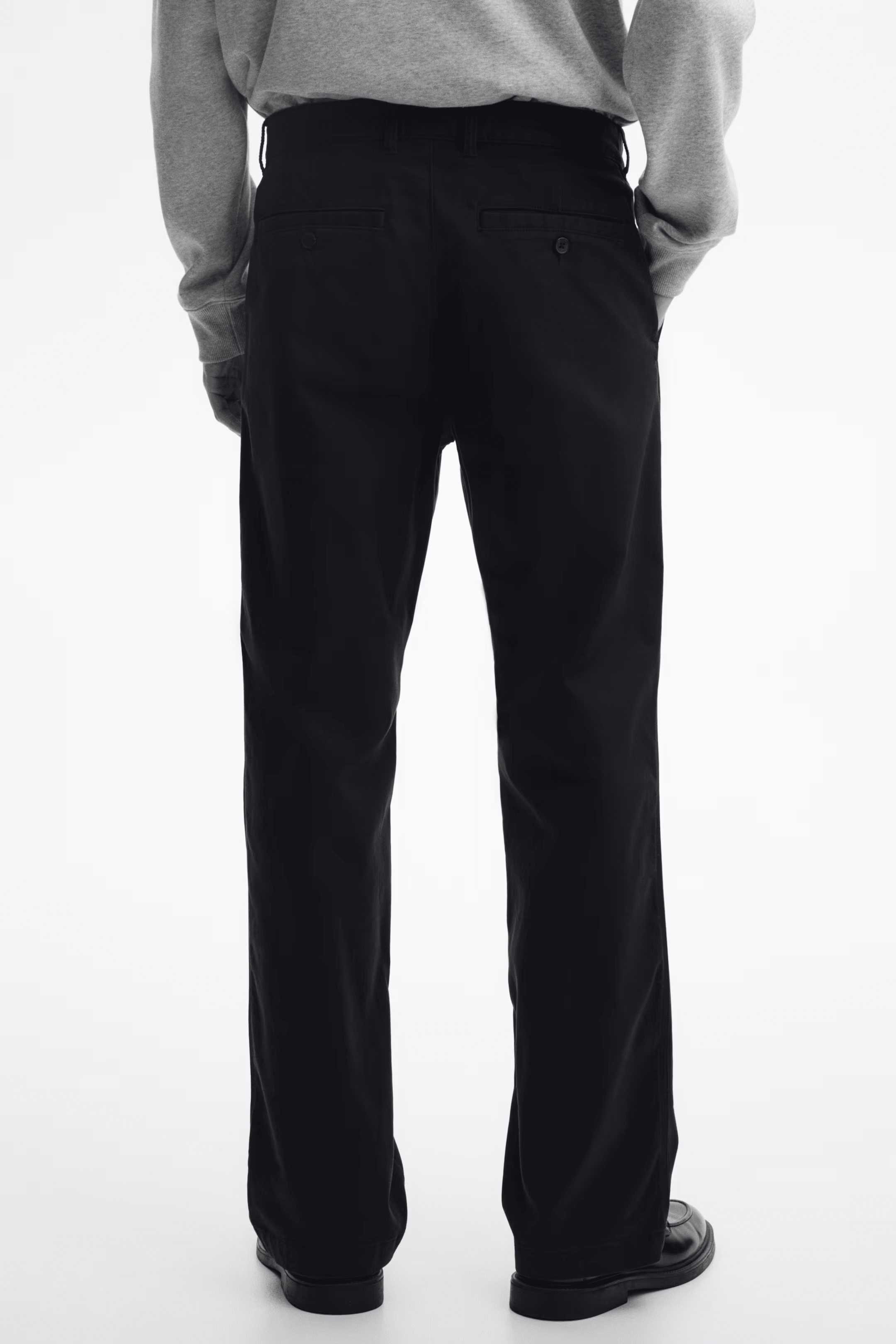 S&C Medium Weight Cotton Chinos Pants- Black
