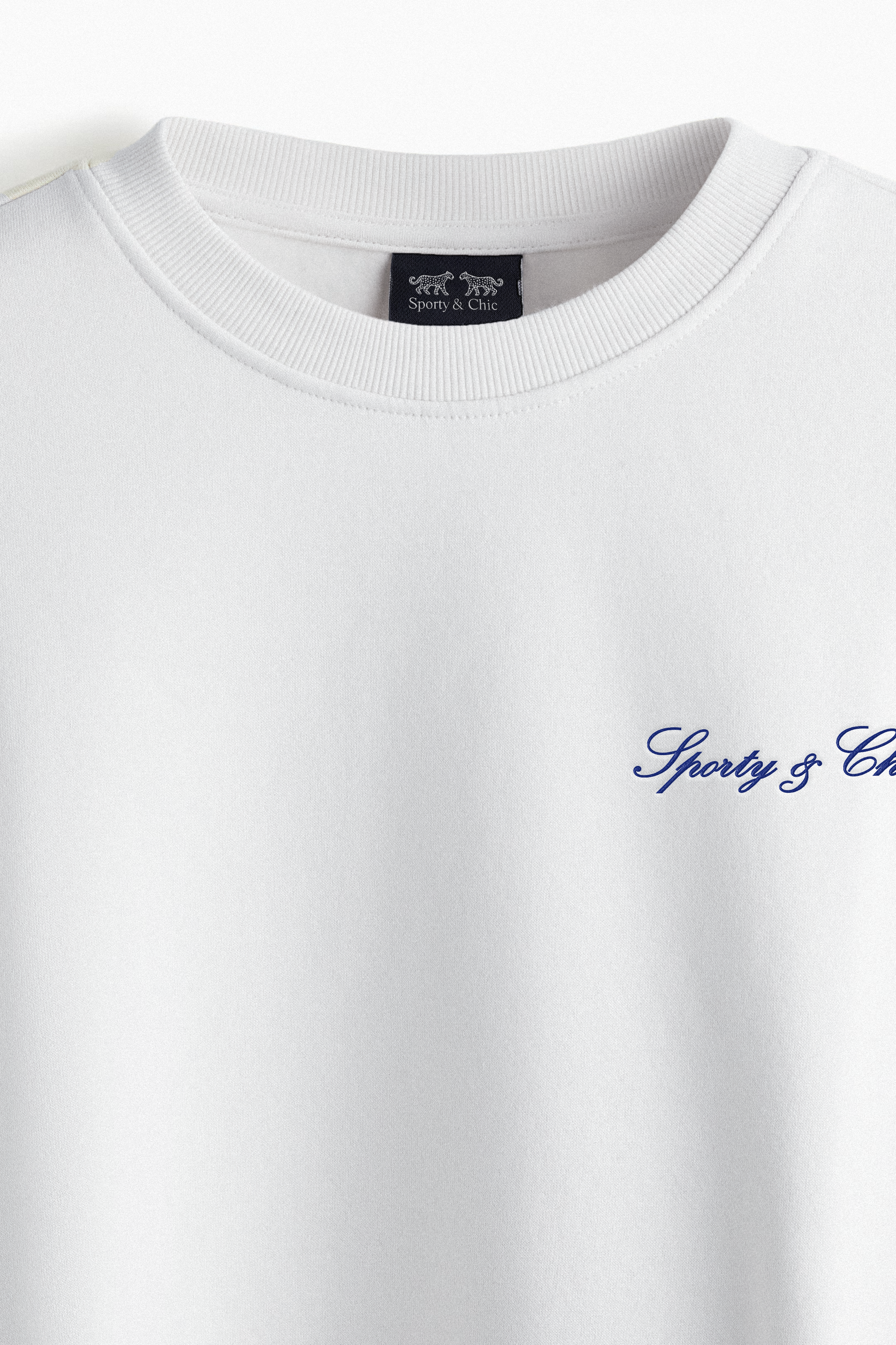 Signature Logo Embroidered Crewneck - White