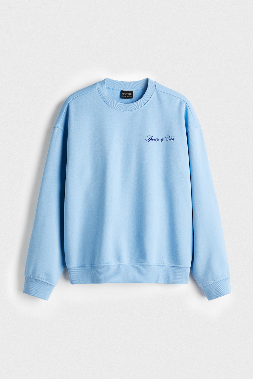 Signature Logo Embroidered Crewneck - Blue