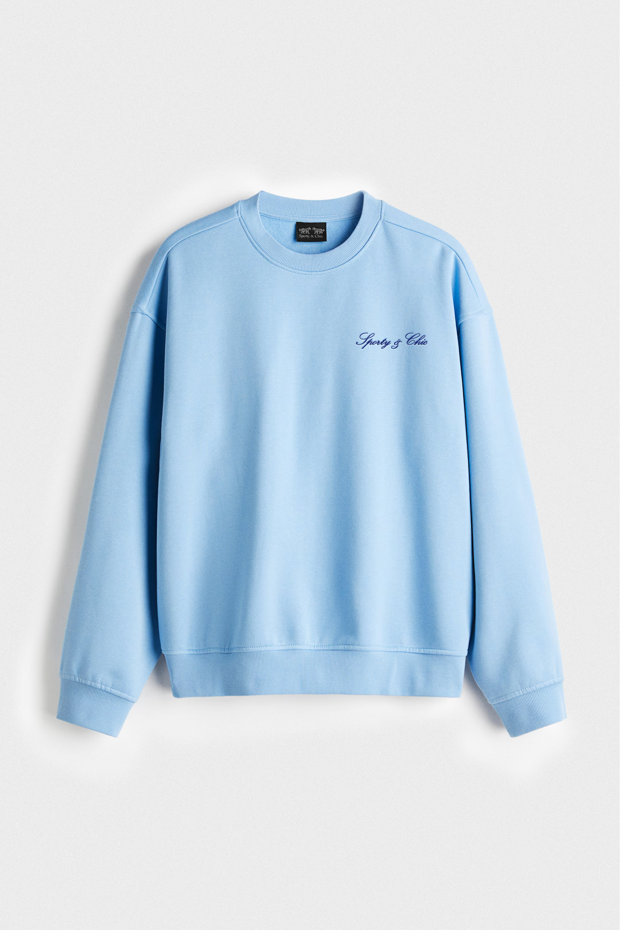 Signature Logo Embroidered Crewneck - Blue