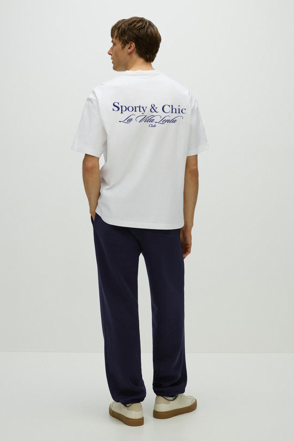 Signature Embroidered Sweatpant - Navy