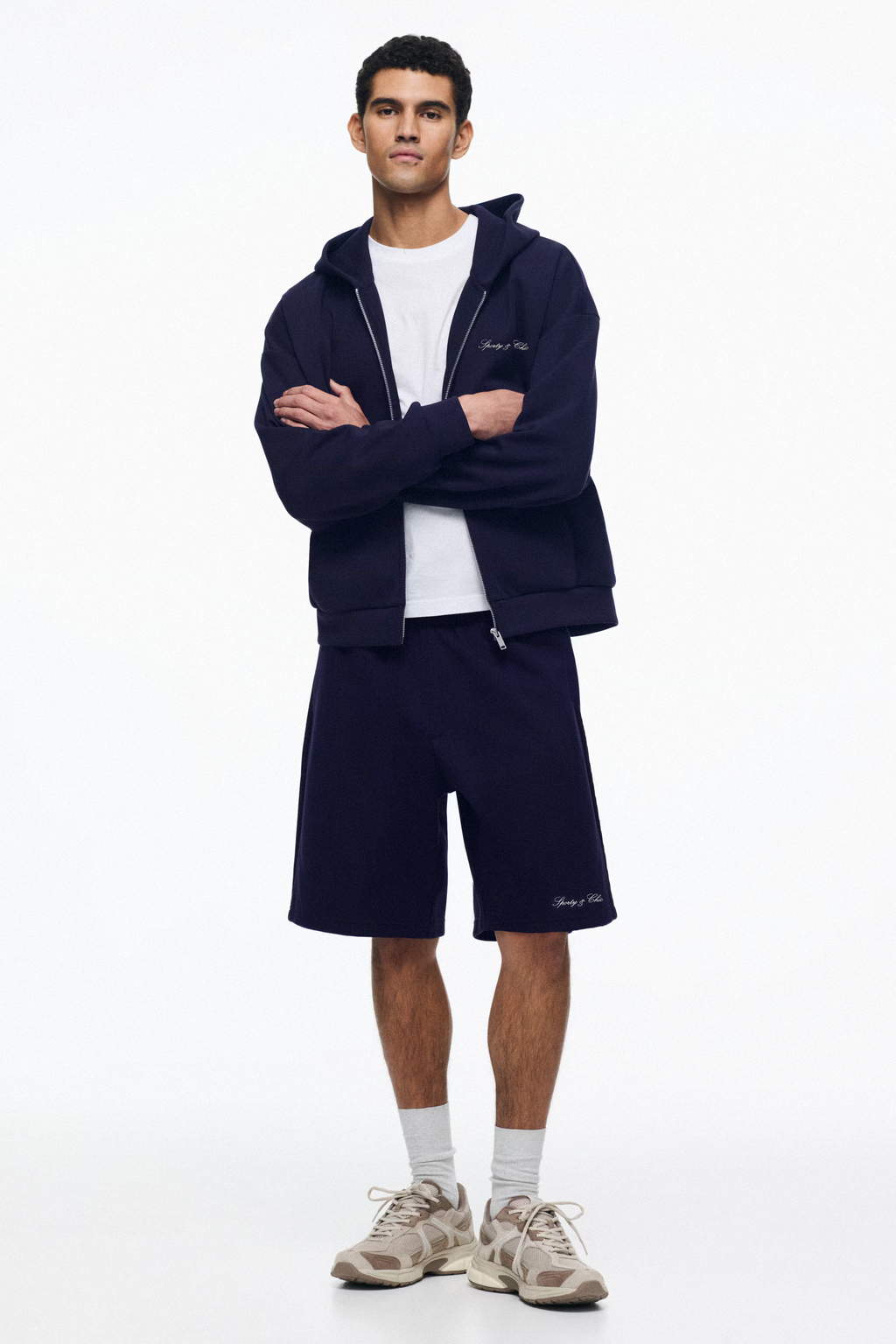 S&C 100% Cotton Mid-weight Short - Navy
