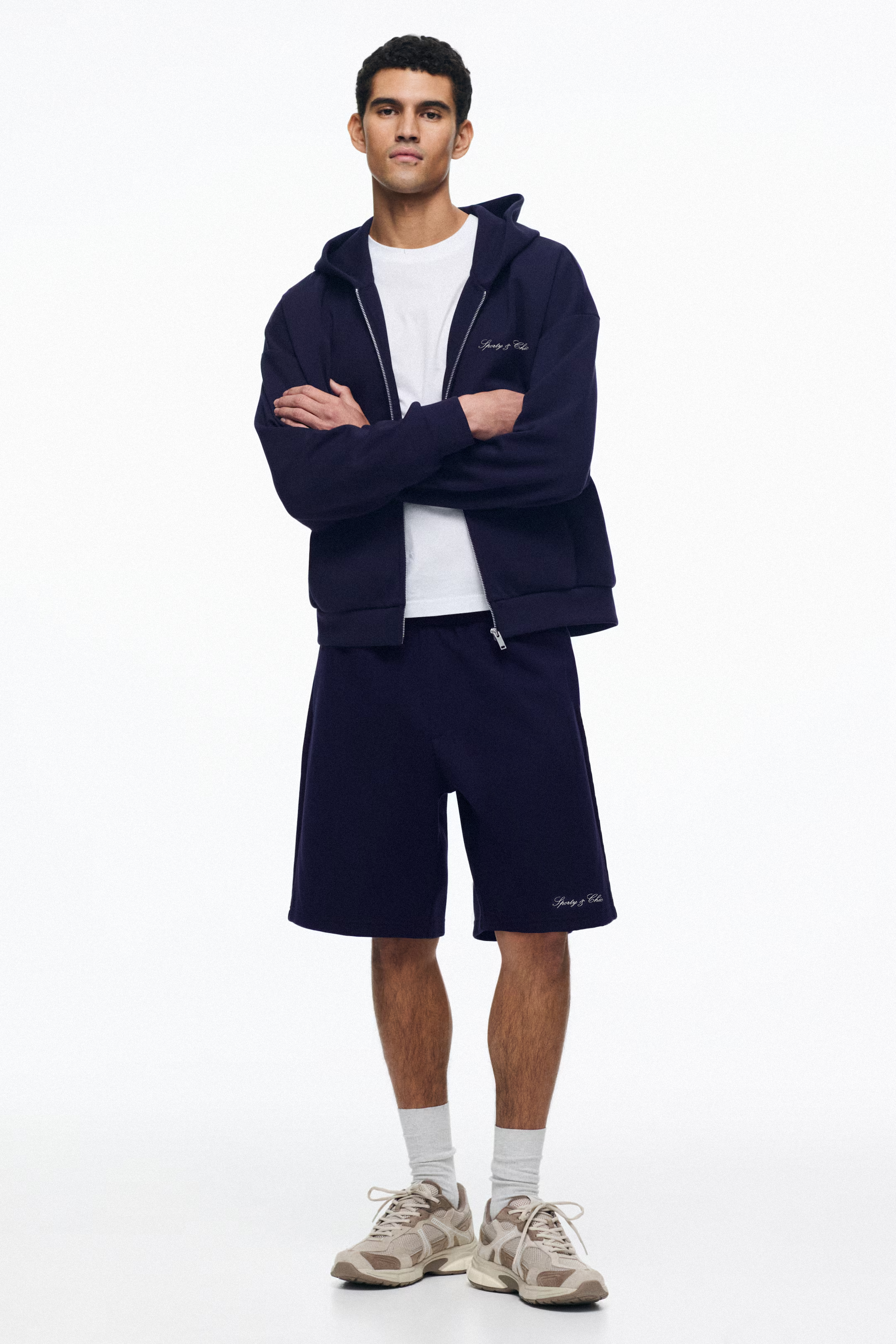 S&C 100% Cotton Mid-weight Short - Navy