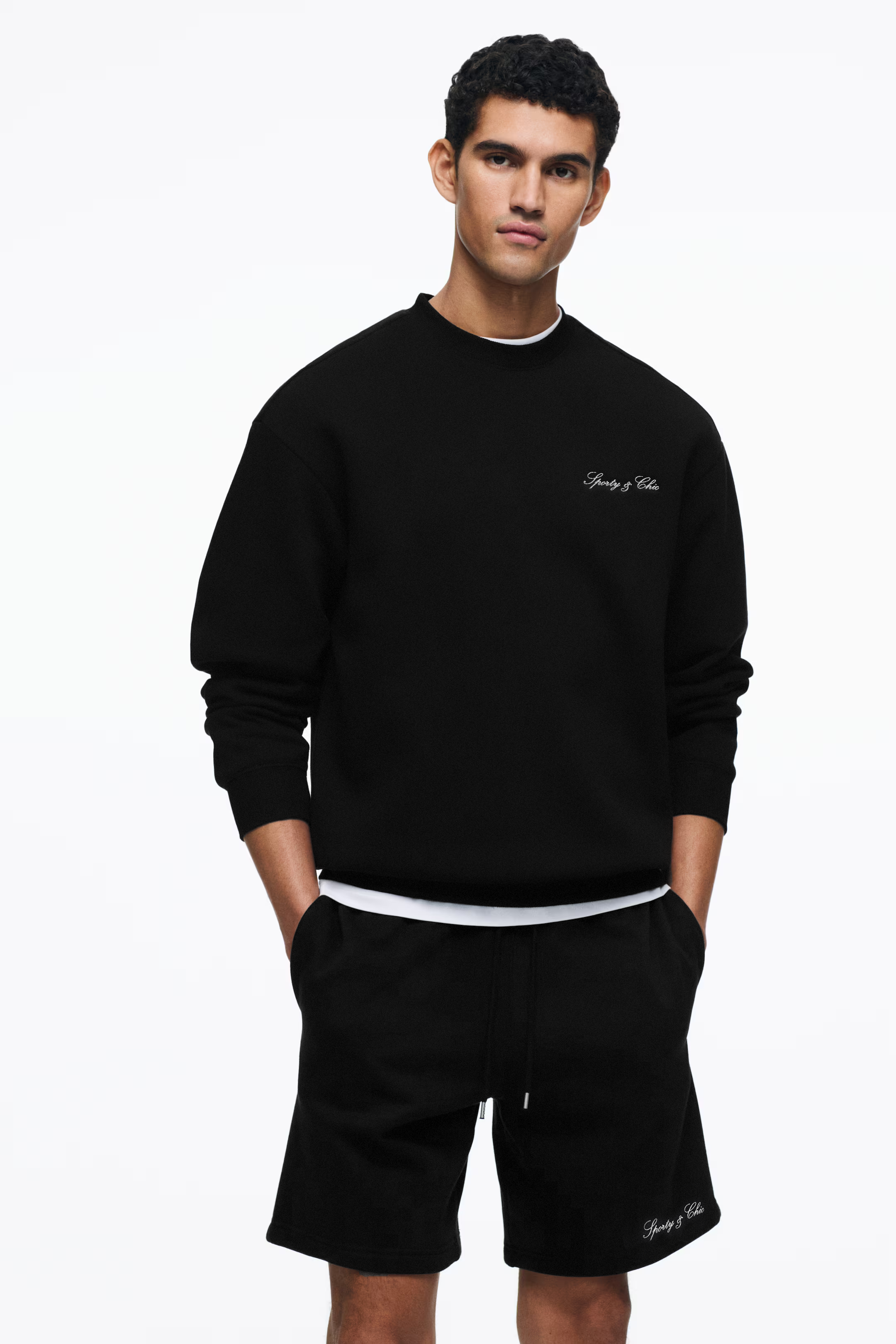 S&C 100% Cotton Mid-weight Short - Black