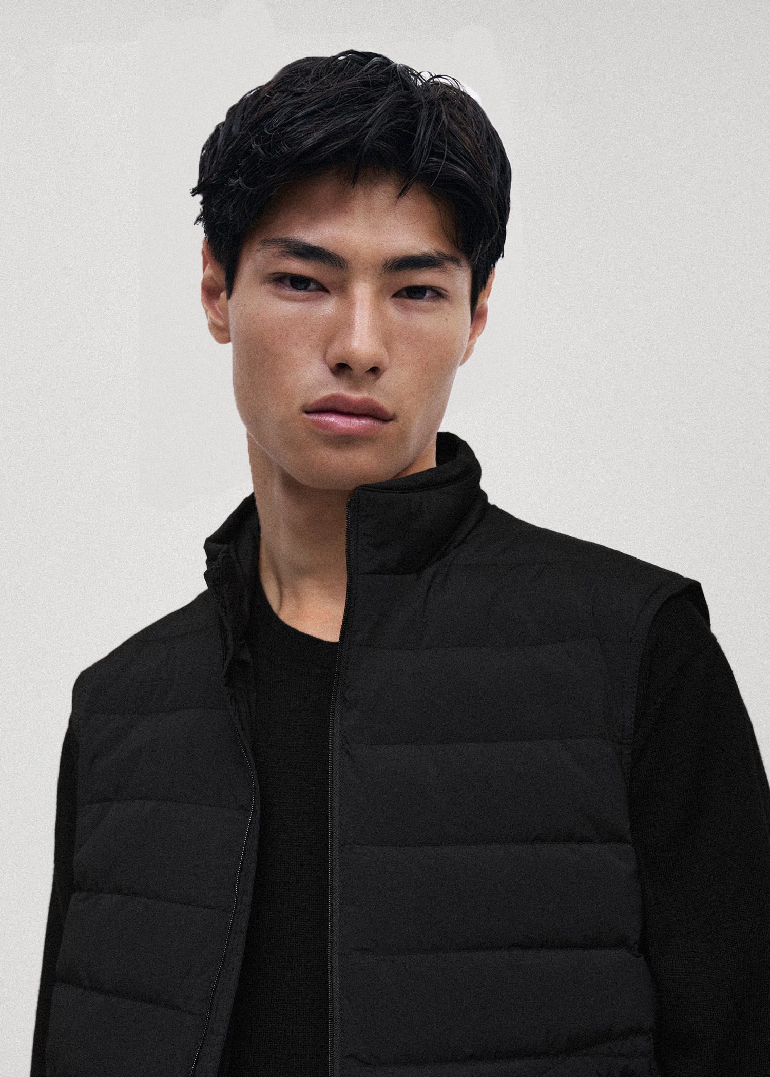 S&C Mens Puffer Vest - Black