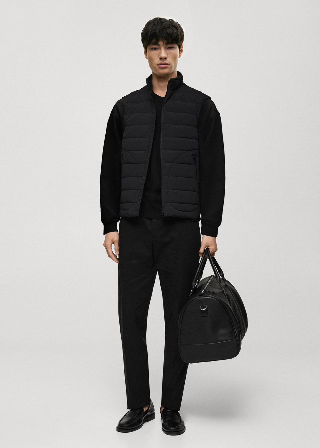S&C Mens Puffer Vest - Black