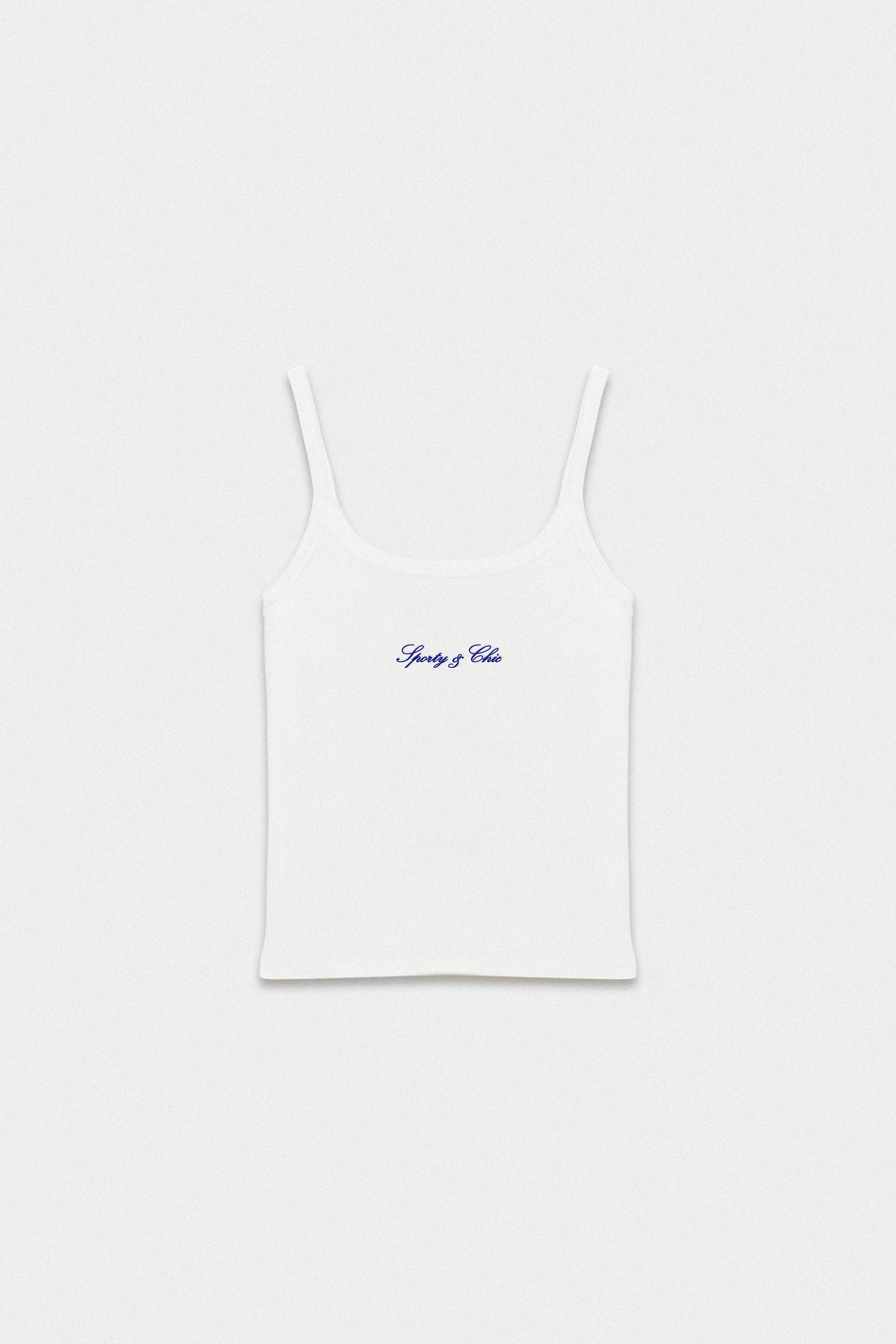 S&C La Vita Lenta Strap Tank - White