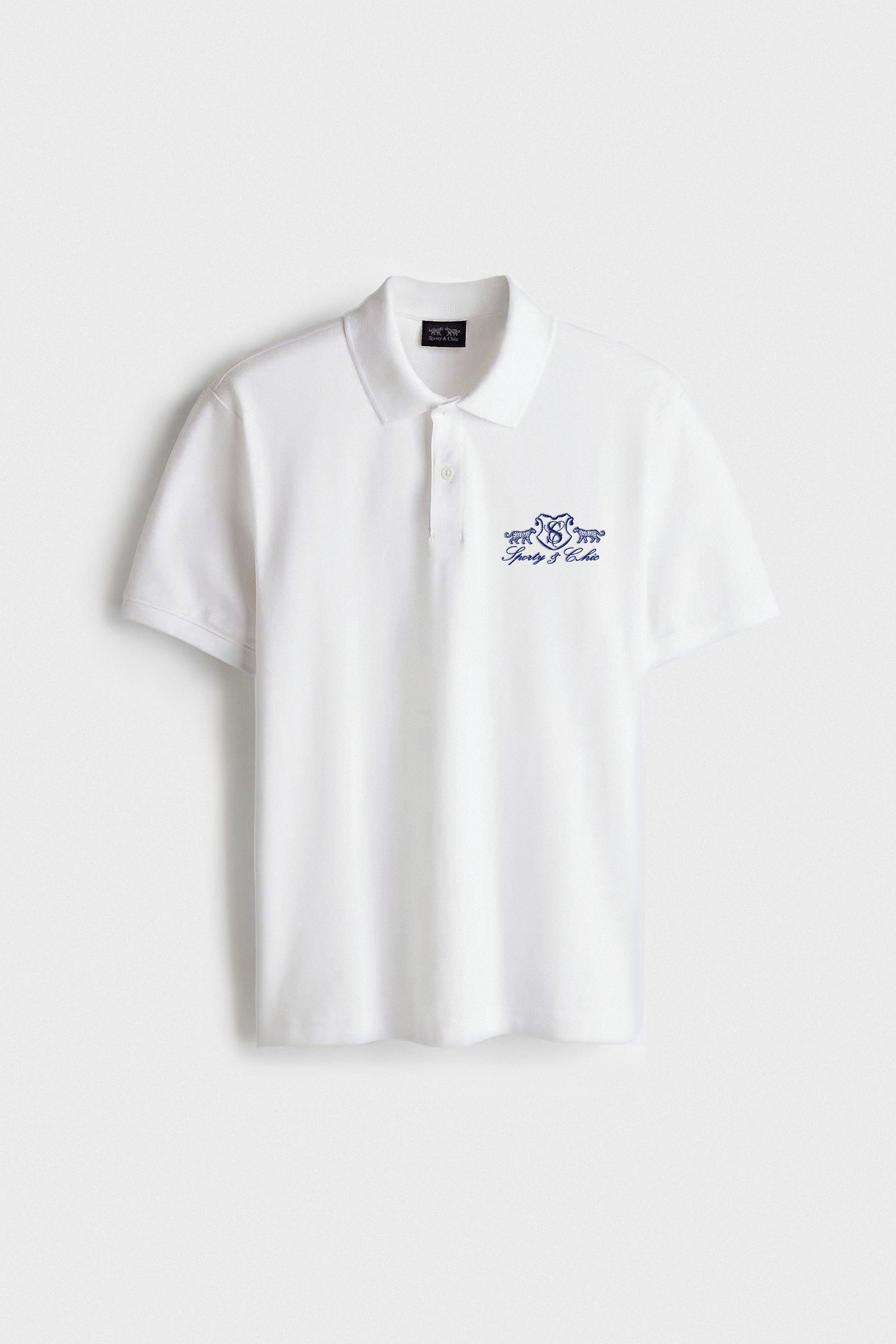S&C Pique Cotton Polo - White