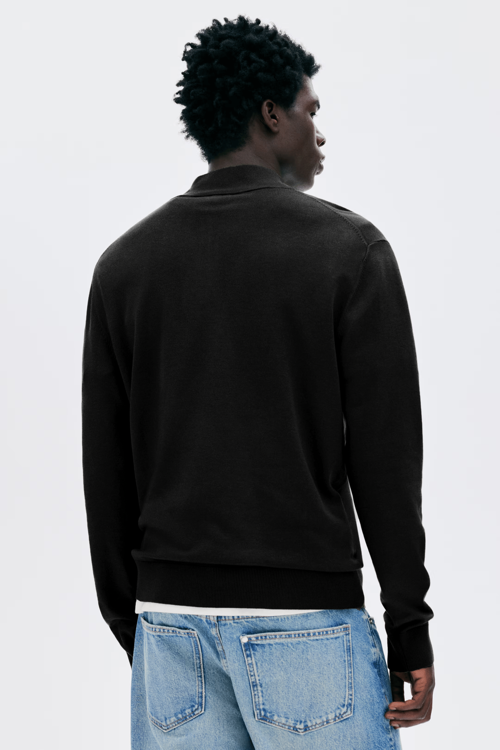 S&C Embroidered Quarter Zip Unisex - Black
