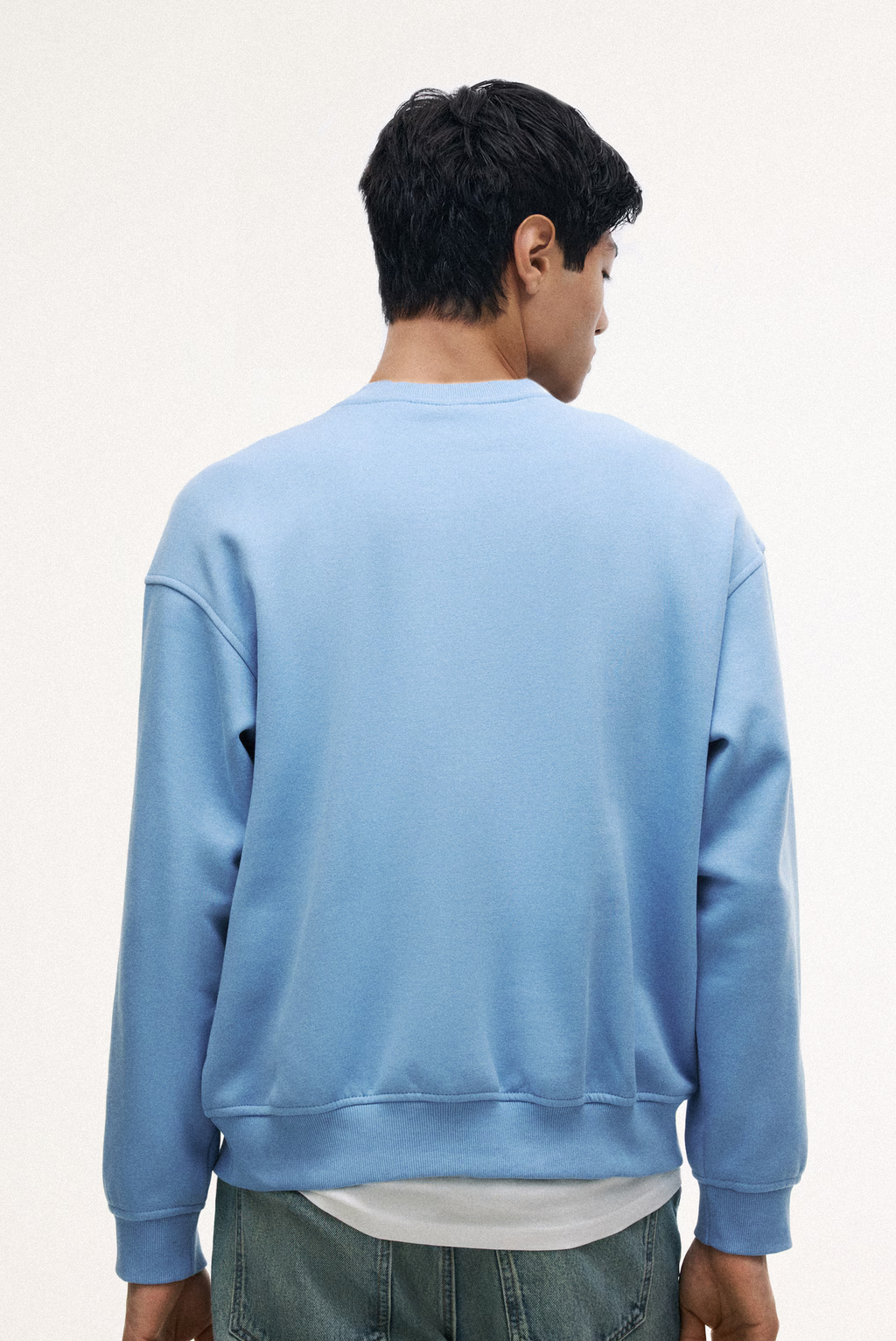 Signature Logo Embroidered Crewneck - Blue