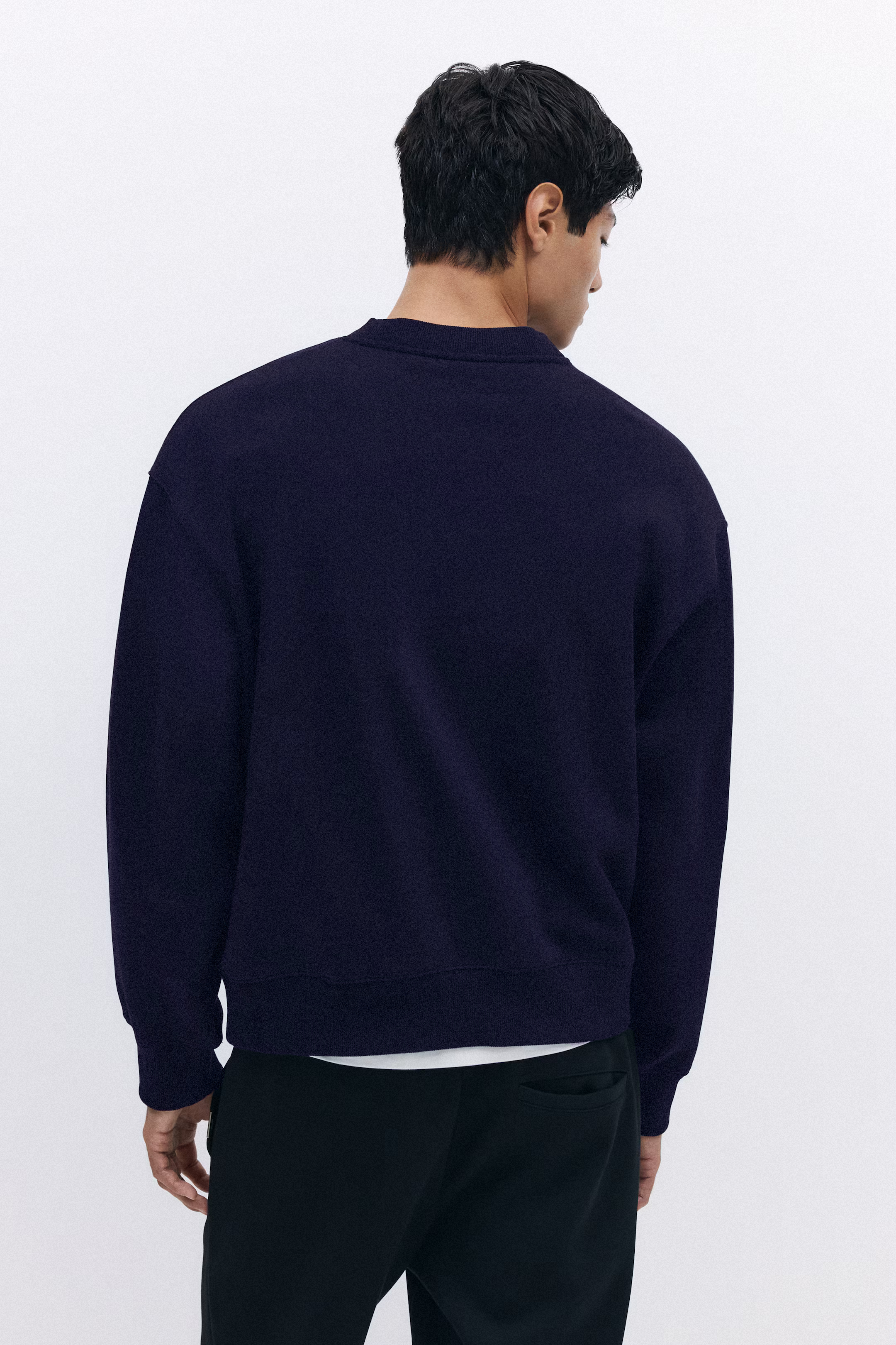 Signature Logo Embroidered Crewneck - Navy