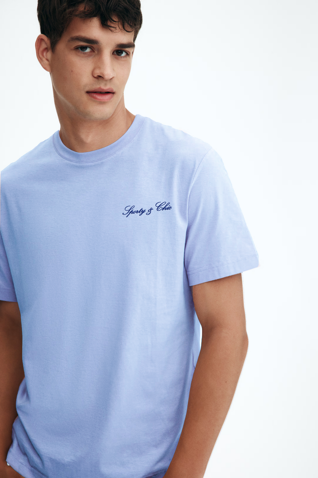 100% cotton medium weight T-shirt- Light Blue