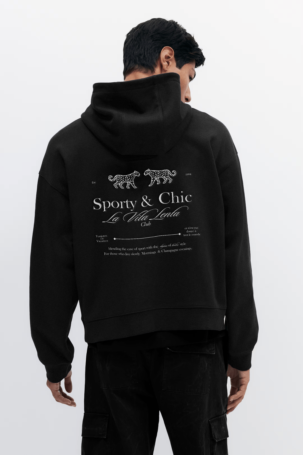 La Vita Lenta French Terry Hoodie - Black