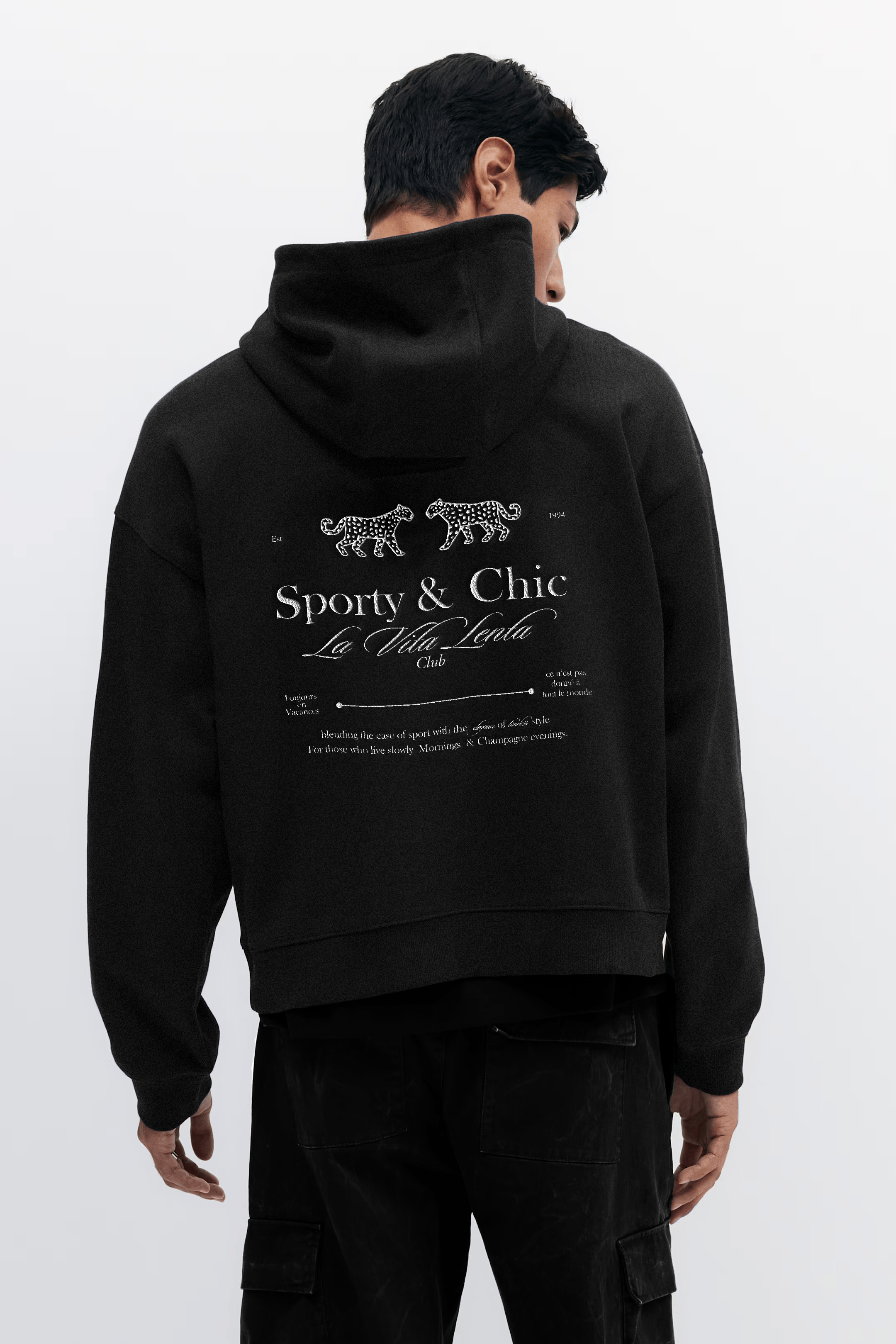 La Vita Lenta French Terry Hoodie - Black