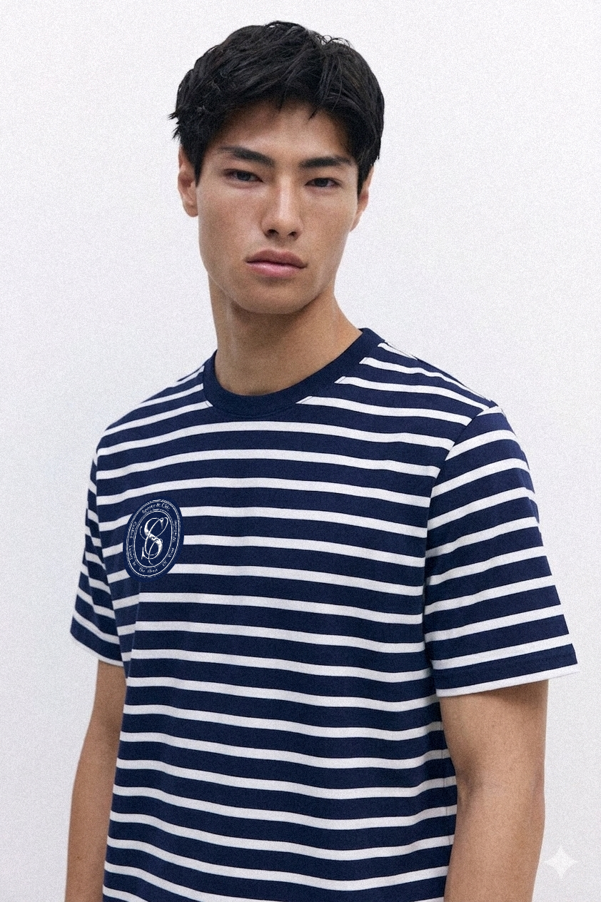 La Vita Lenta Navy Stripe Tee
