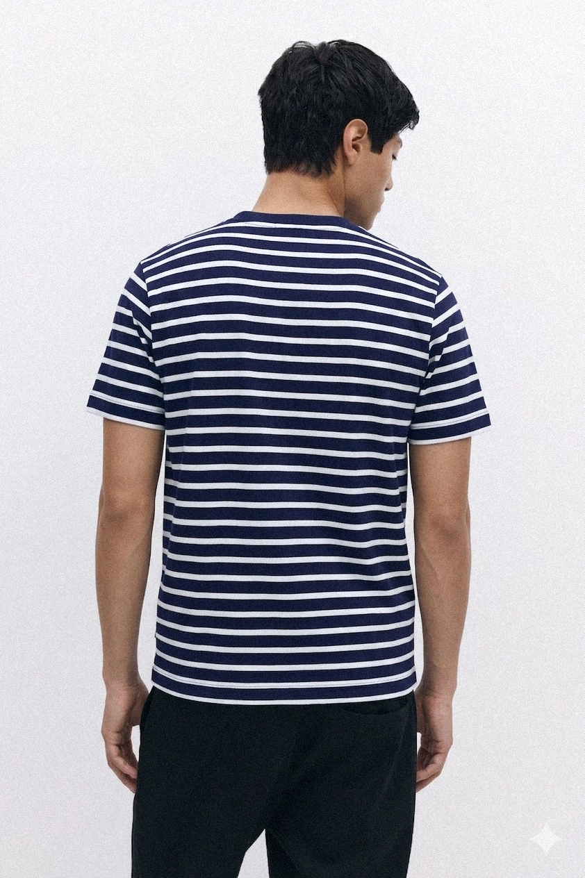 La Vita Lenta Navy Stripe Tee