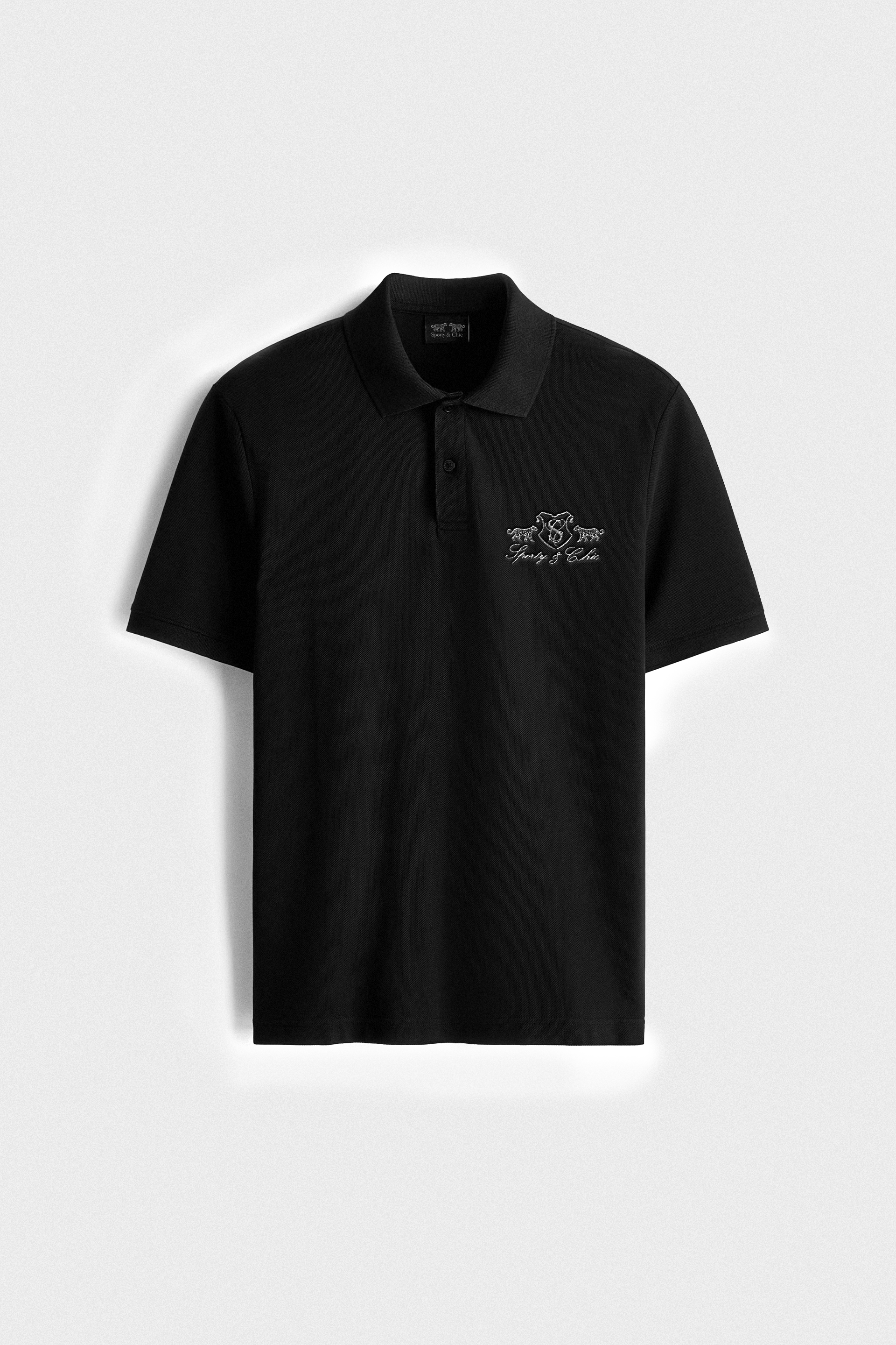 S&C Pique Cotton Polo - Black