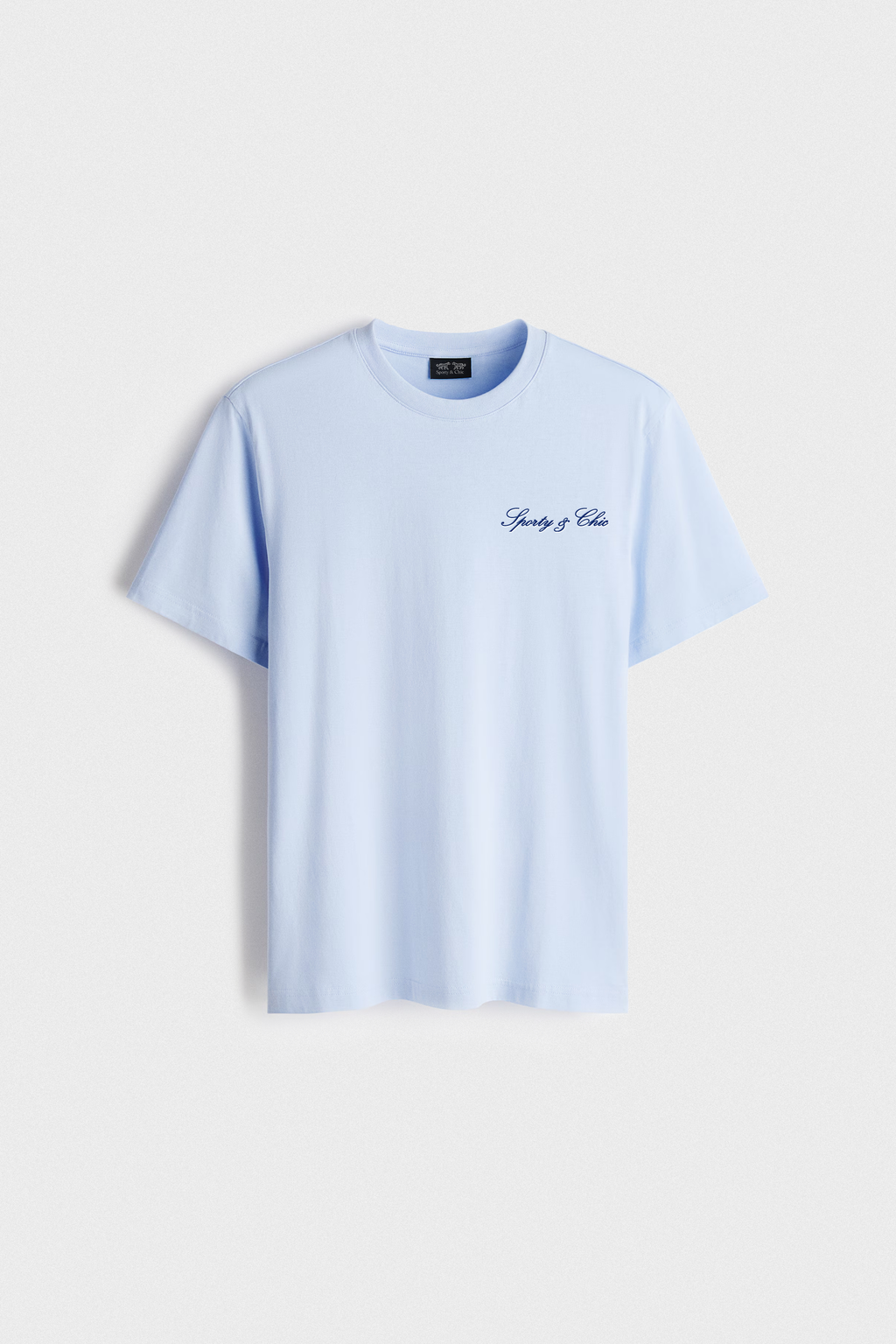 100% cotton medium weight T-shirt- Light Blue