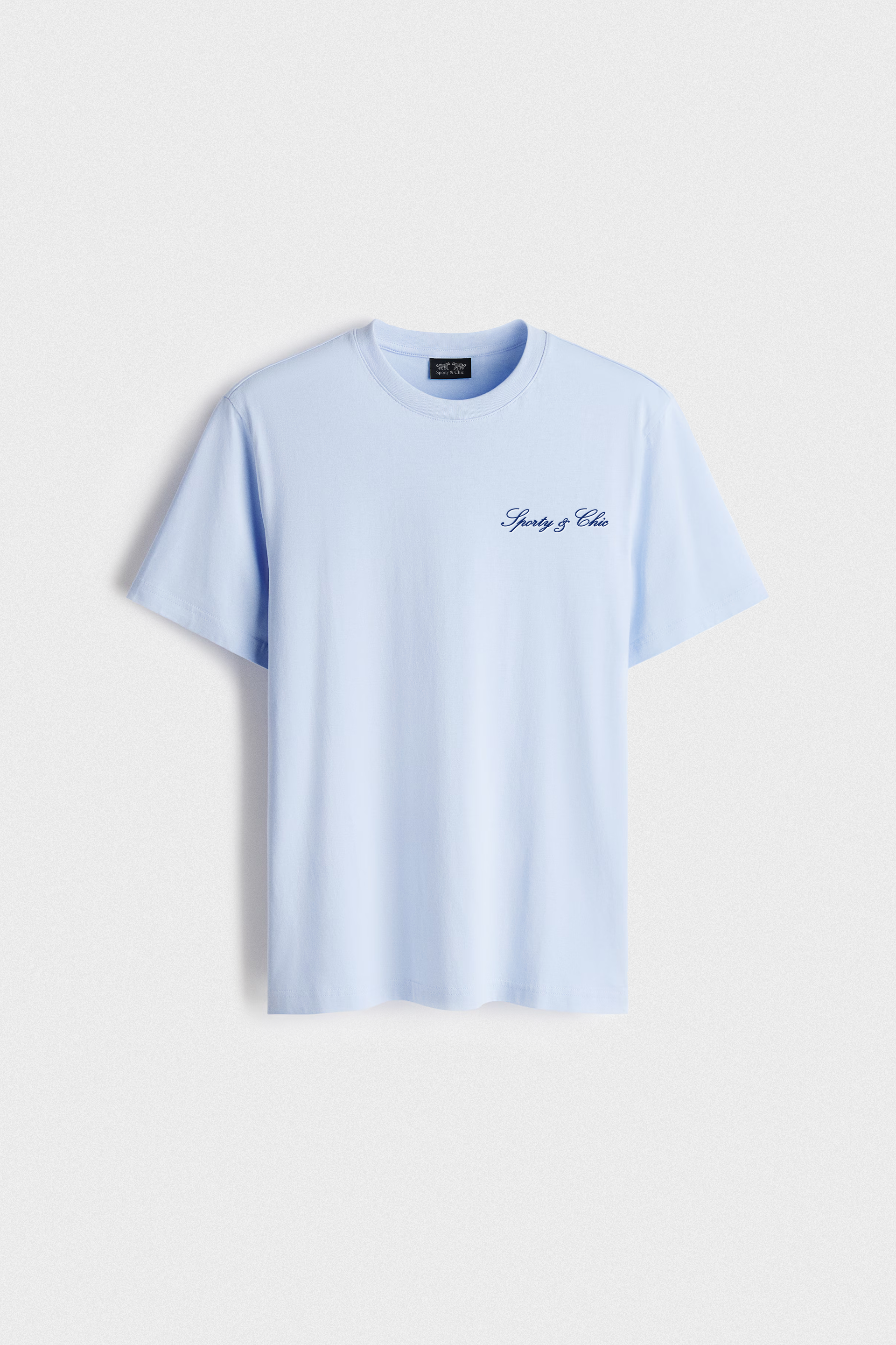 100% cotton medium weight T-shirt- Light Blue