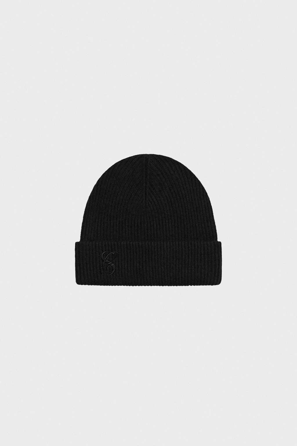S&C Cashmere Wool Beanie - Black