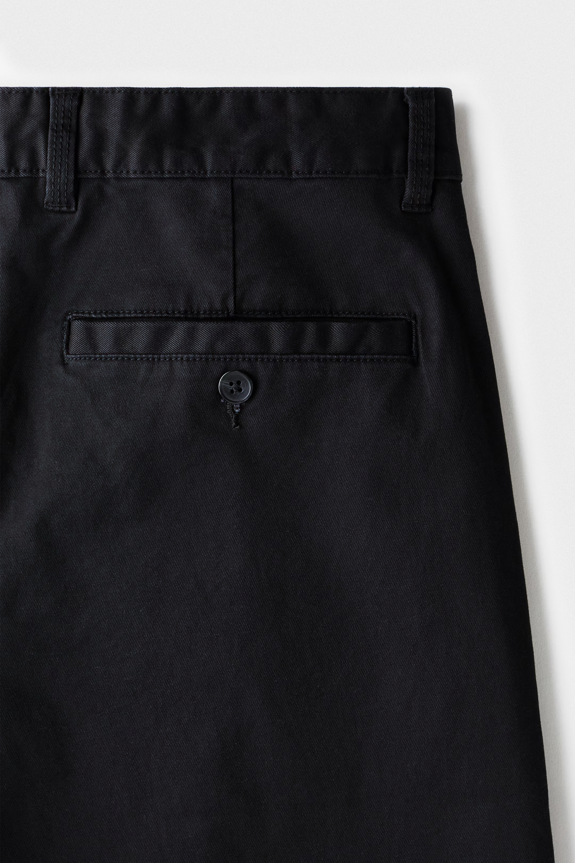 S&C Medium Weight Cotton Chinos Pants- Black