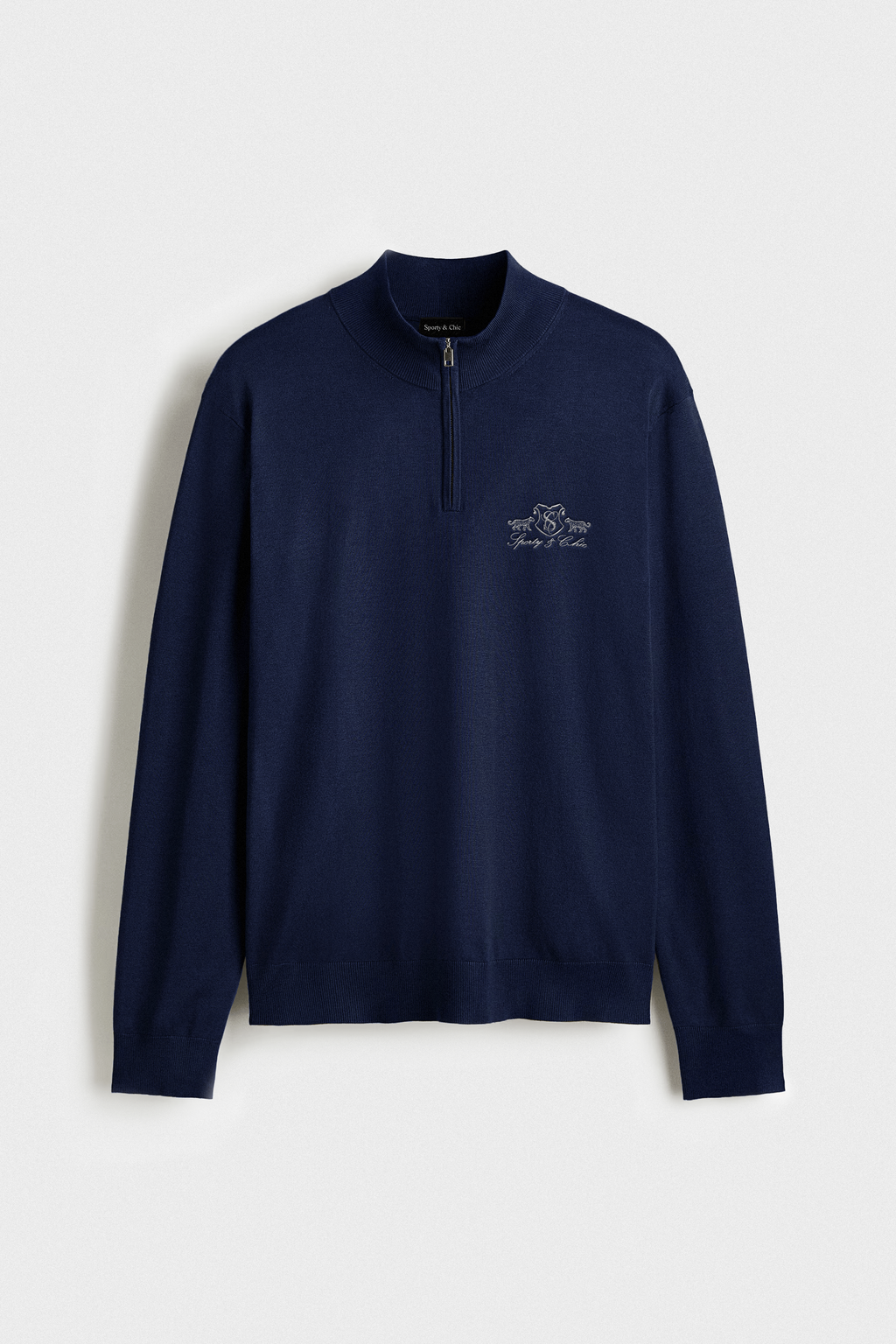 S&C Embroidered Quarter Zip Unisex- Navy