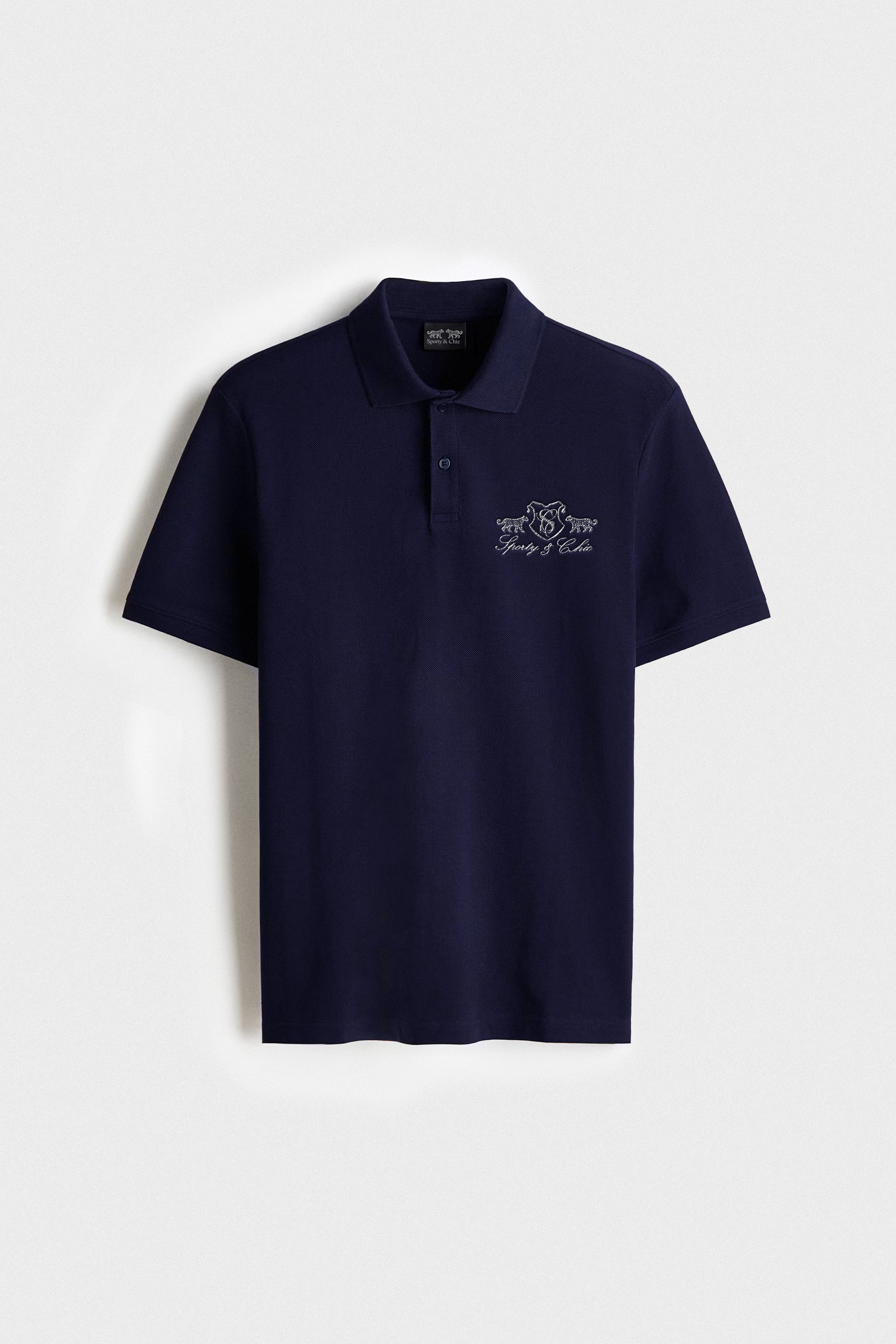 S&C Pique Cotton Polo - Navy