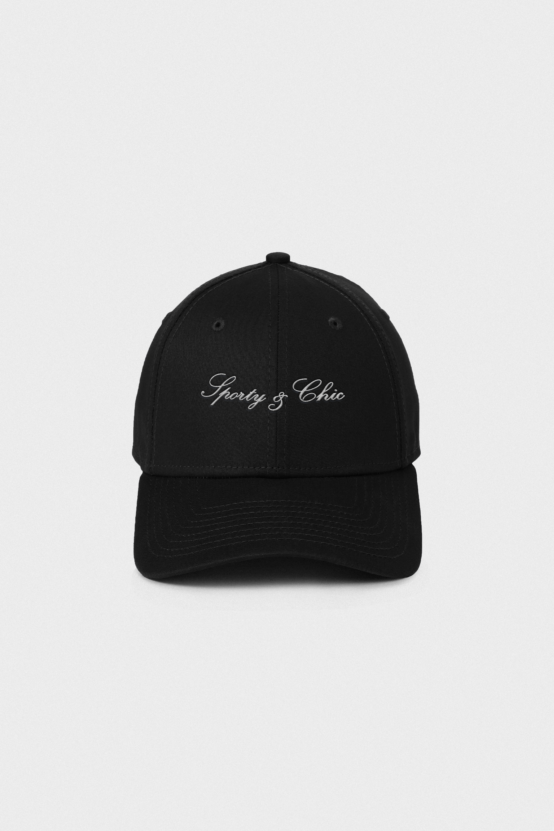 Signature Logo Cotton Hat - Black