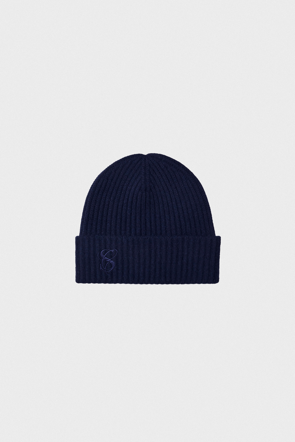 S&C Cashmere Wool Beanie - Navy