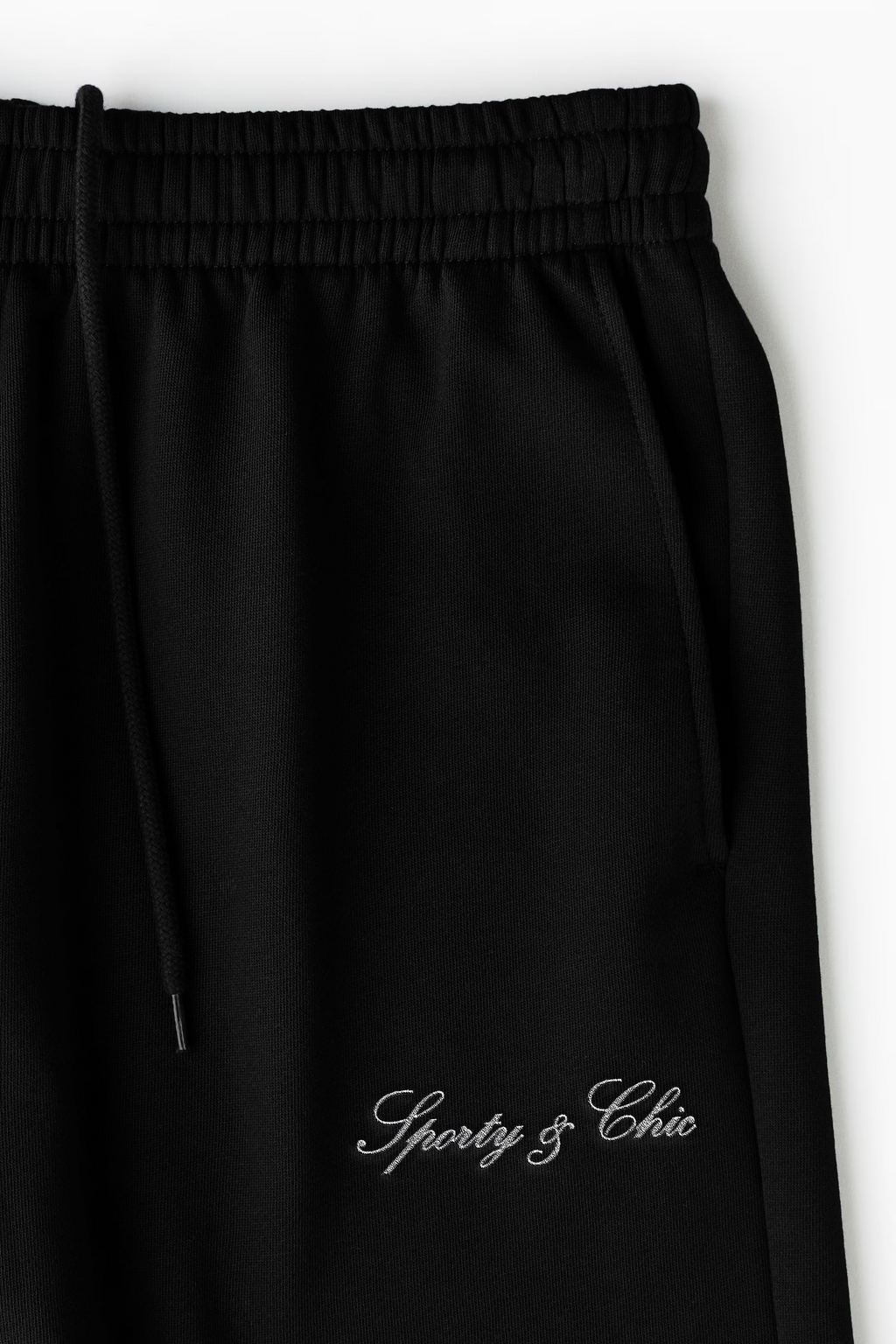 Signature Embroidered Sweatpant - Black