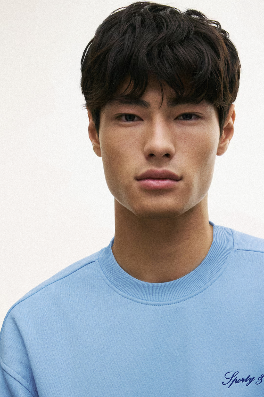 Signature Logo Embroidered Crewneck - Blue