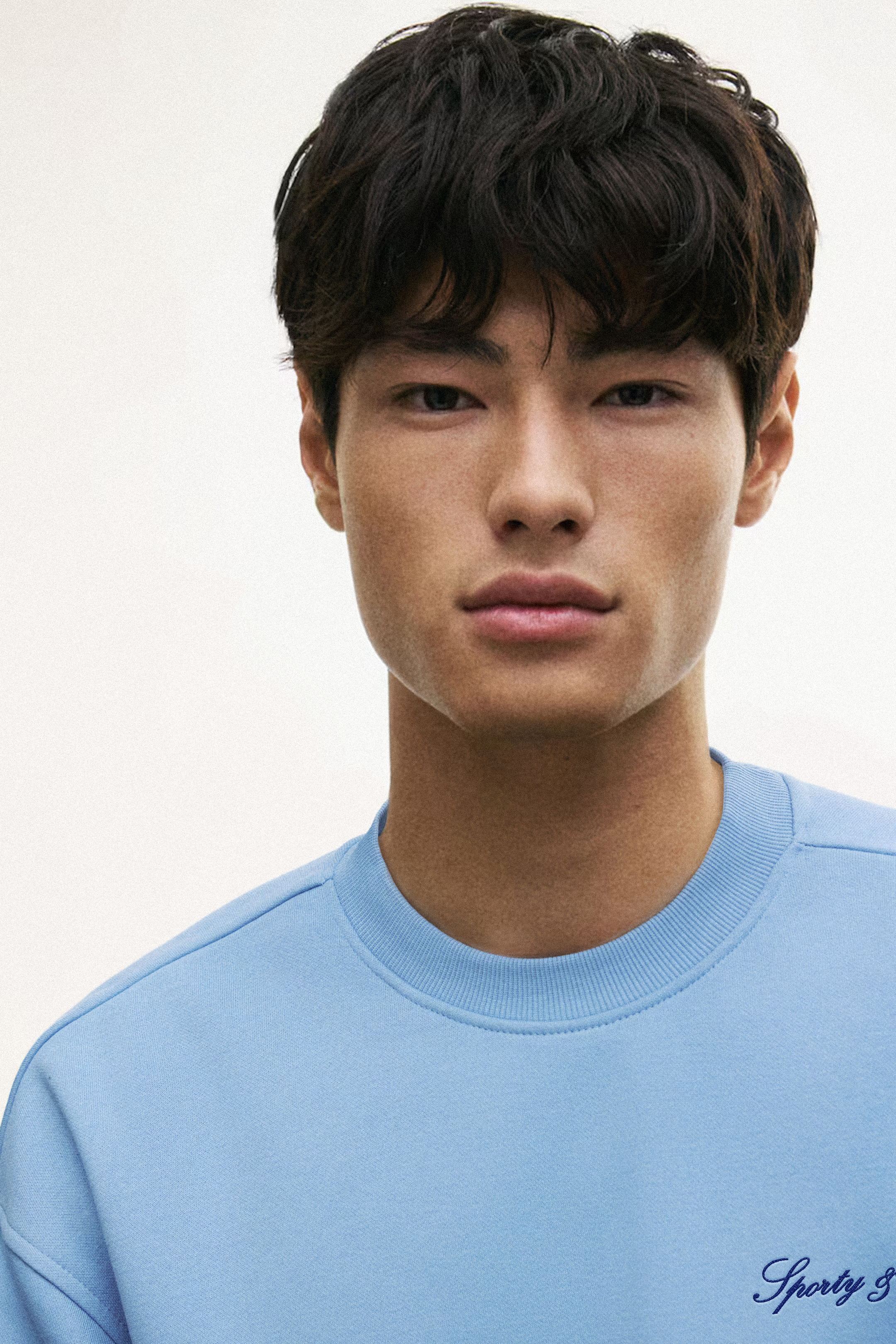Signature Logo Embroidered Crewneck - Blue