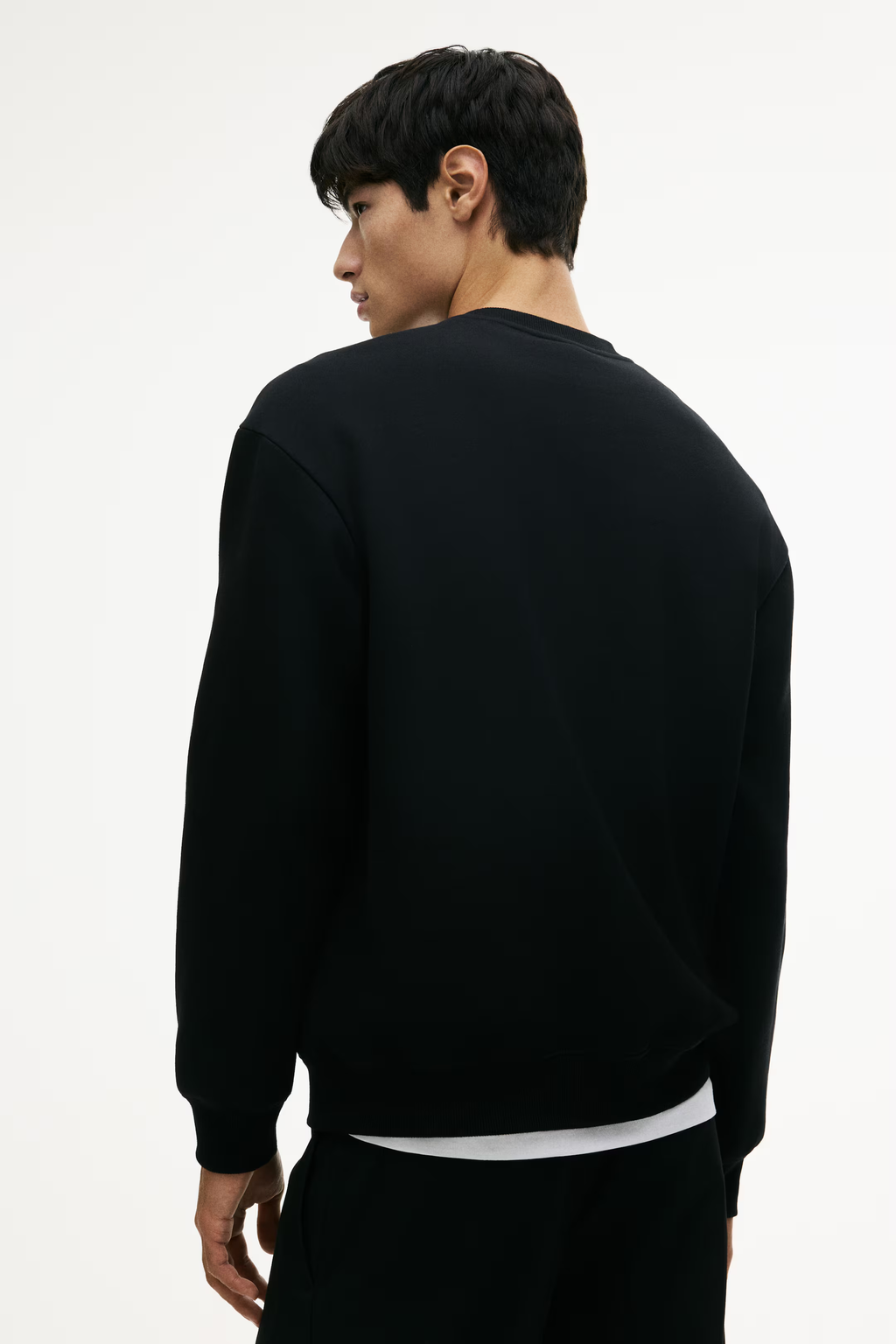 Signature Logo Embroidered Crewneck - Black
