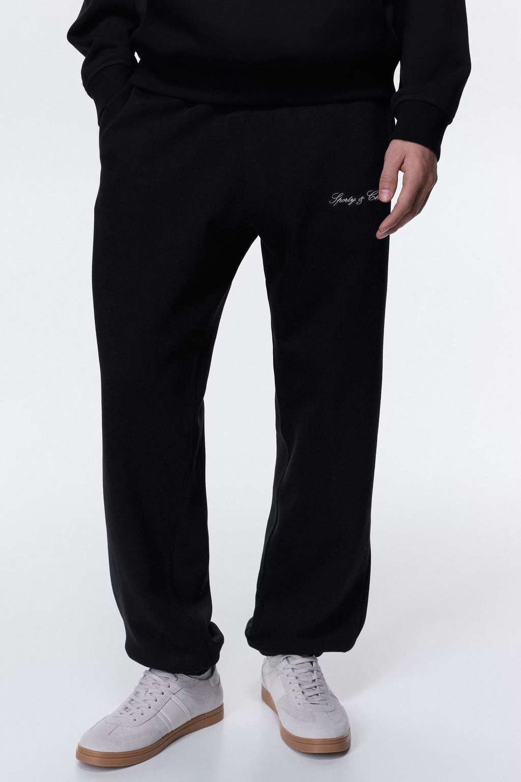 Signature Embroidered Sweatpant - Black