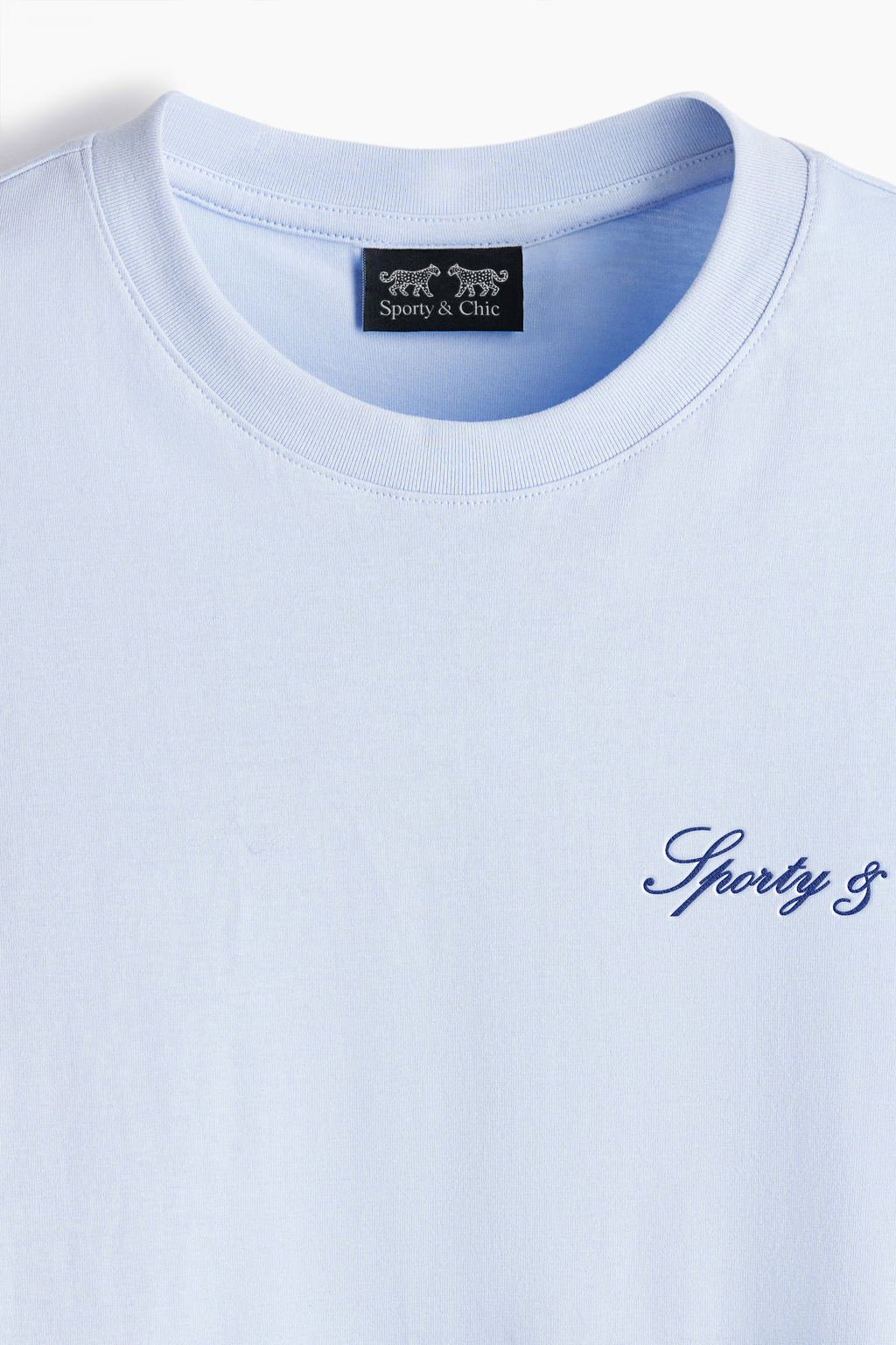 100% cotton medium weight T-shirt- Light Blue